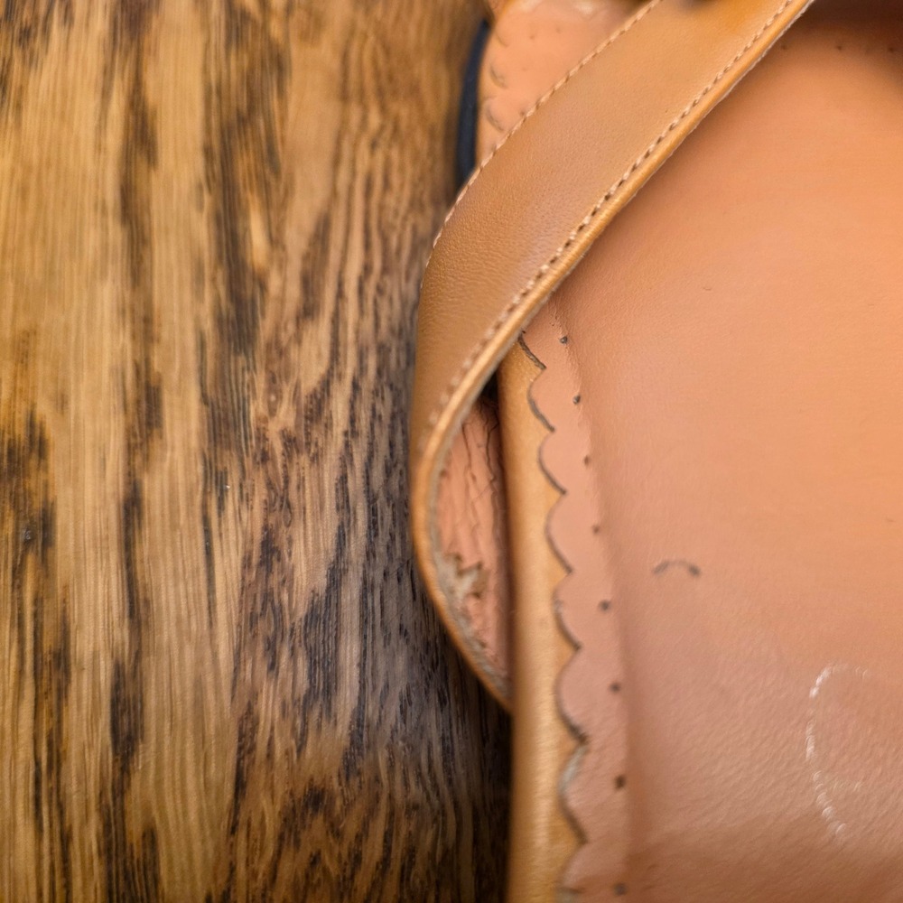 Michelle D Womens‎ Coral Bronze Square Toe Bow Slip On Mules Sandals Flats 5.5 - Picture 9 of 9